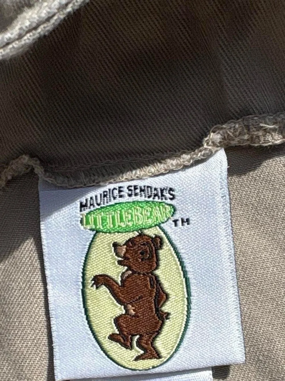Adorable rare vintage 2001 Little Bear khaki overalls